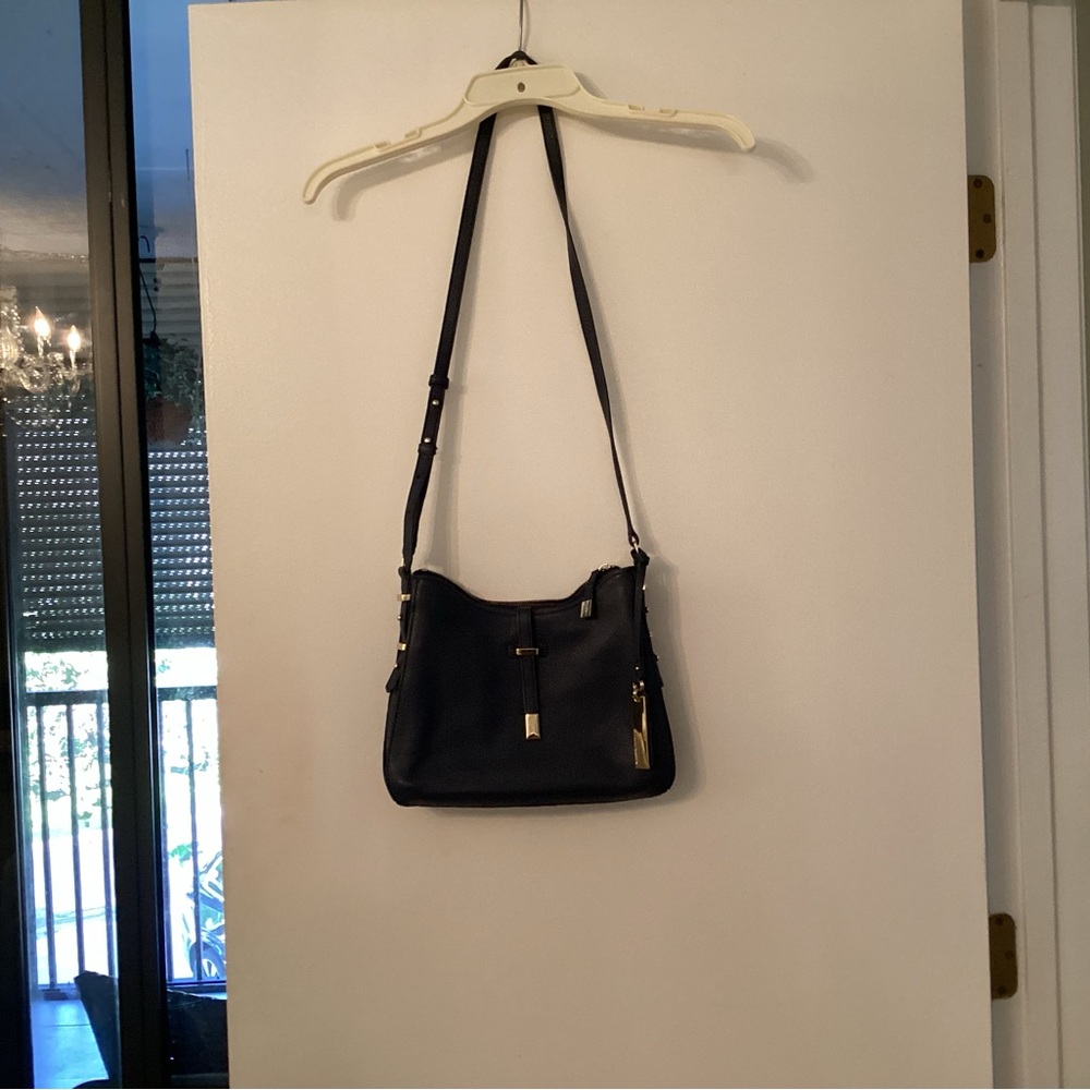 Vince Camuto Blue Leather Shoulder Bag